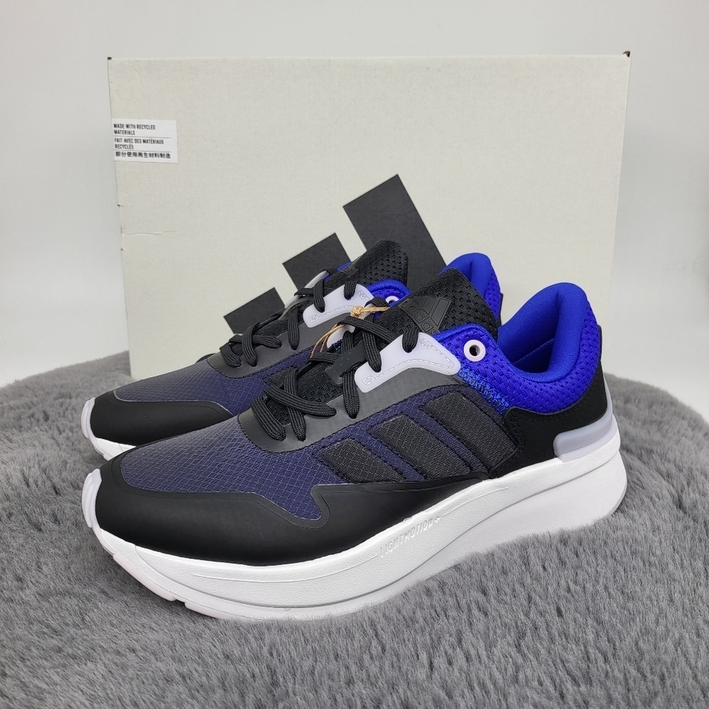 New adidas Znchill Lightmotion+ 'Black Blue White' Women's Running Shoes Size 7 - Picture 2 of 6